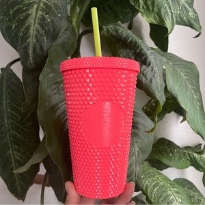 ❤️‍🔥Dragonfruit ❤️‍🔥Studded Starbucks tumbler